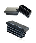 1 5  X 1  Rectangle Tubing Plug   black Polyethylene Internal Fit   End Cap Insert