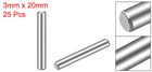 25pcs 3mm X 20mm Dowel Pin 304 Stainless Steel Cylindrical Shelf Support Pin