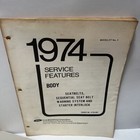 1974 Ford Shop Manual Books Service Features Booklets 1-11