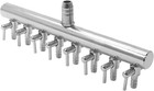 Aquarium Air Pump Valve  Line Splitter Metal Fish 8 Way  Silver 