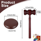 Handmade Wooden Gavel And Sound Block Set For Lawyers  Judges  Auction