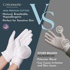 Moisturizing Gloves Overnight Bedtime Cotton   Cosmetic Inspection M - White 
