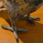 Vintage Japanese Cast Bronze Iron Cockatoo Parrot Heavy Bird Statue Figurine 8 