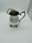 Vintage Leonard Silver Plate Pitcher Ice Lip Guard Ornate Handle 4 Feet 2 Quarts