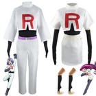 Anime Pokemon Cosplay Team Rocket Jessie And James Costume Pokemon Full Set