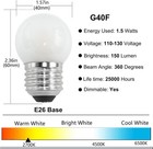 Low Watt Led Light Bulbs 1 5w Equivalent 10w 15w 20w Warm White 1 5w Pack-4