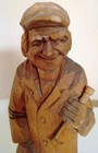 Vintage Hand Carved Wood Sailor Figure Nautical Folk Art