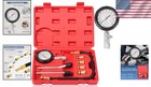 Petrol Engine Compression Tester Kit 8 Pcs Adapters Dual Scale Gauge Car Moto   