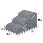 Pet Stairs Memory Foam 3 Non-slip Steps Dog Cat Puppy Ladder For High Bed Sofa