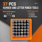 37pc Number And Letter Punch Set Hardened Steel Metal Die Jewelers W case