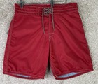 Vintage Birdwell Beach Britches Men s 30 Red Board Shorts Made In Usa Surf