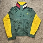      Vintage Tommy Hilfiger Jacket Size Large Green Yellow  Spell Out Rare Vtg 90 