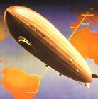 Hamburg Amerika Zeppelin 1933 German Vintage Poster Print Retro Style Wall Art