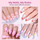 Beetles Medium Almond Nail Tips 576pcs 12 Sizes  Pre-etched Soft Gel Nail Tips H