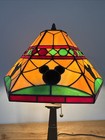 Vtg Rare Disney Mickey Mouse Tiffany Style Table Lamp Stained Glass 24    Read