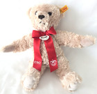 Steiff Fao Schwarz Teddy Bear 11  Tan Plush Red Ribbon Button Ear Tag 2015 Rare