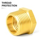 Gasher 12pcs Brass Hex Bushing Fitting Kit 1 2  Male X 1 4   Female  