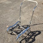 Vintage 1950s Baby Stroller Pram Frame Chrome Whitewall Wheels Hubcaps
