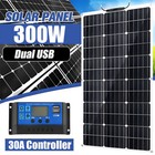 300w Solar Panel Battery Charger Pwm Controller Regulator Kit For Car Rv Boat