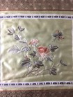 Framed Art Embroidered Silk Asian Style Floral Butterfly Glass Gilded Wood 