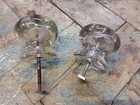 Antique Extra Large Clear Glass  Furniture Knobs 2  X 2  Pair