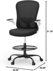 Drafting Chair Tall Ergonomic Office Chair Flip Up Arms Standing Desk Stool