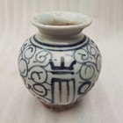 Chinese Old Porcelain Collection Blue White Small Mouthed Spherical Vase