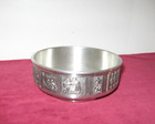 Norwegian Konge Tinn Pewter Bowl W viking Theme Mid-century Konge