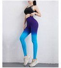 Women High Waist Contrast Color Leggings Sports Fitness Gym Push Up Yoga Pants