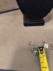 Sterling Silver Turquoise Screw Back Dangle Drop Earrings 2 Pair 