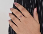 Red Garnet Ring 925 Sterling Silver Handmade Natural Gemstone Jewellery Gift For