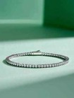 Diamond Tennis Bracelet Lab Created 4ct Round Cut Women s 14k White Gold Plated