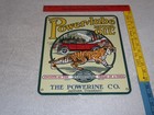 Vintage Power-lube Motor Oil Tiger 12  Porcelain Metal Gasoline Sign Powerine Co