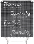 Family Shower Curtain Set Gray Home Bathroom Set With Shower Curtain And Rugs An