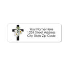 60 Return Address Labels Personalized Printed 3 4 X 2 1 4 Floral Cross