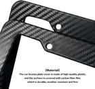 2pcs License Plate Frames Carbon Fiber License Plate Frame Car Tag Cover For F