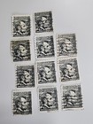 Vintage 1965 Abraham Lincoln 4 Cent Stamps Lot Of 9 Black Circulated  2 Pb8