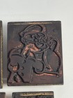 Vintage Antique Lot Of 4 Popeye Sailor Wood Printing Block Press Ink - Nice