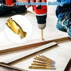 8 Pack Titanium Coated Hss Twist Drill Bits  3-10mm Serrated Side Cutting Drill