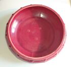 Vintage 9 5 dx2 5 t Ceramic Burgundy Pottery Bowl  Planter  Or Flower Pot Saucer