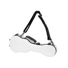Crossrock Deluxe Fiberglass Case For Soprano Ukulele With Tsa Lock-white