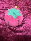 Vintage Strawberry  Tomato Stuffed Pin Cushion-red