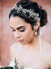 Sweetv Bridal Headband For Brides   Pearl   Rhinestone Hair Accessories