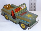 King Jeep Willy Army Tin Friction Toy Japan Works