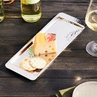 Elegance Stainless Steel Hammered Rectangular Tray Small 13 75 By 4 5-inch