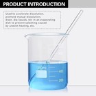 Glass Stirring Rod 12 Inch Length Stir Stick With Both Ends Round 24 Pcs pk