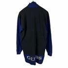 Vintage 90s Guess Usa Long Sleeve Elongated Polo Black Shirt Size Xl