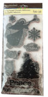 Recollections Angel Joy Peace Christmas Tree Holiday Cling Rubber Stamp