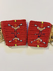 Antique Rare Native American Indian Beaded Arm Cuffs  Qty 2  pair   1880s-1900s