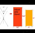 10 Pcs Adjustable X Banner Stand 23  X 63  To 32  X 74  For Trade Show Display